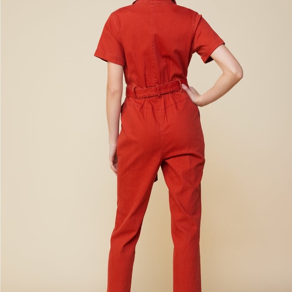 Women's Red Jumpsuit - Picture 2 of 3
